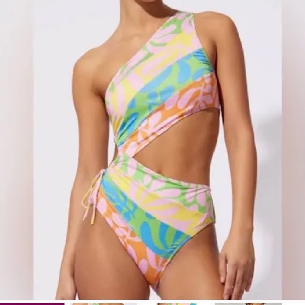 Nwt Solid And Striped The Randall Printed (Mixed Leaf Print) Size M